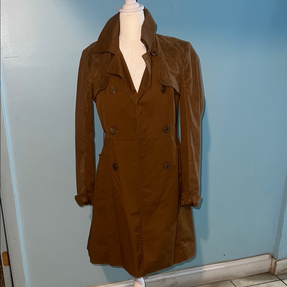 Brown Double-Breasted Trench Coat